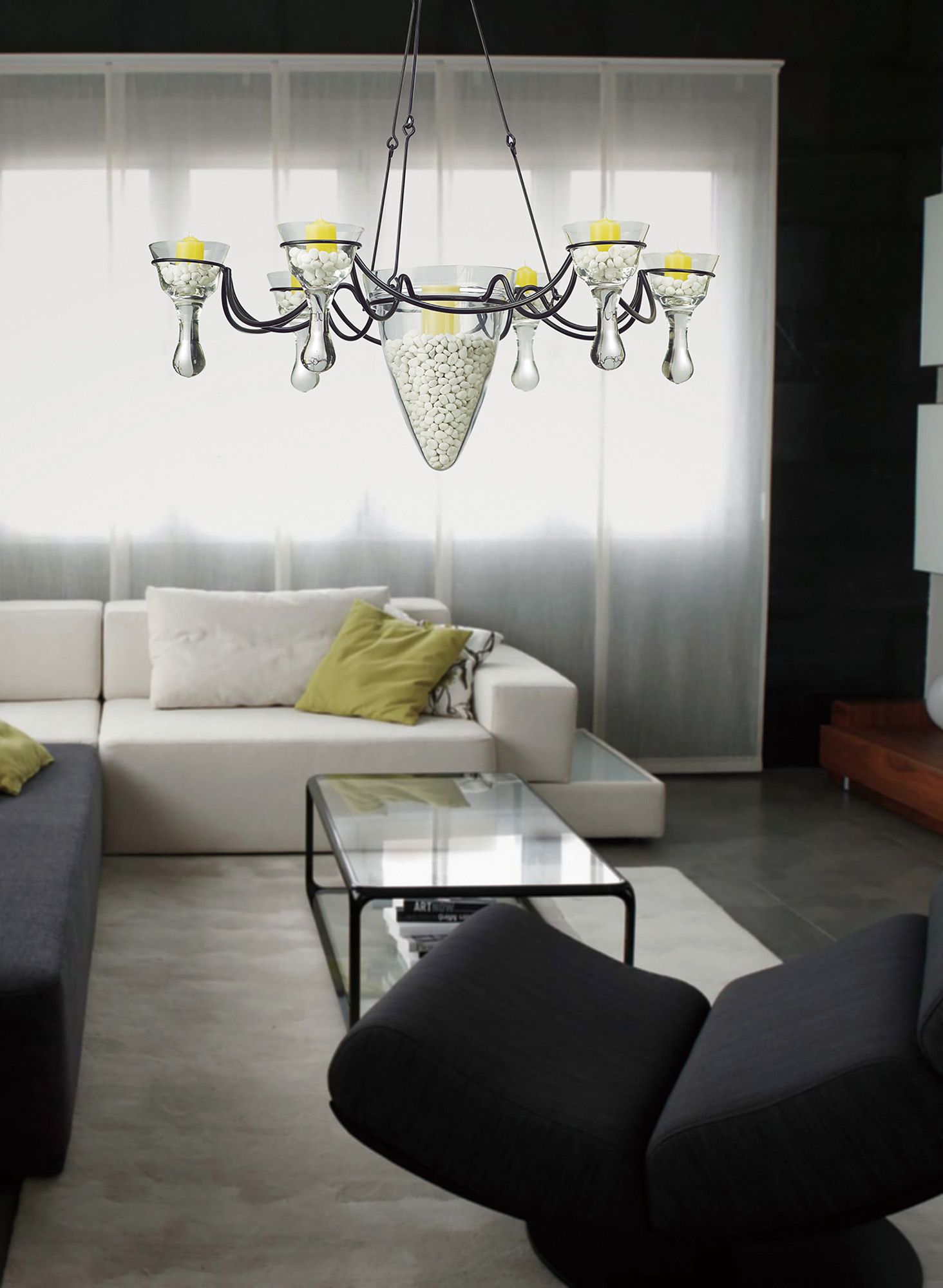 Tessa Art Glassware Diyas Home Suspended